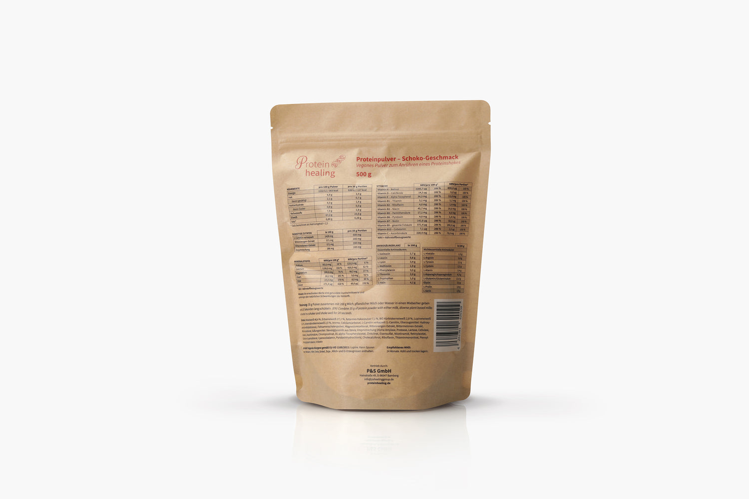 Proteinhealing veganes Pulver Schoko 500g